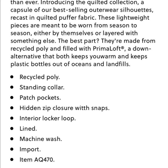 J.Crew Quilted Cocoon Puffer With PrimaLoft Jacket Coat Green - Picture 12 of 12